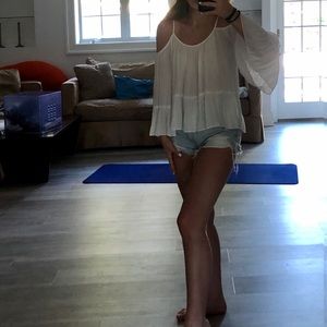 Forever 21 off the shoulder flow top